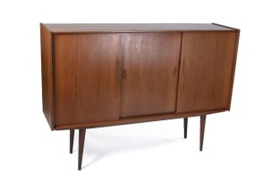 Farsø Møbelfabrik; Teak highboard, Denmark