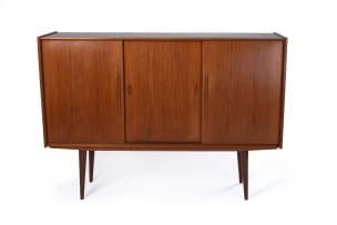 Farsø Møbelfabrik; Teak highboard, Denmark