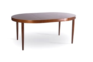 Kai Kristiansen; Extending teak dining table for Feldballes Møbelfabrik, Denmark