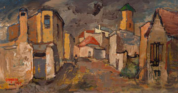 Gregoire Boonzaier; Street Scene