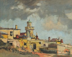 Terence McCaw; Street Scene with Houses