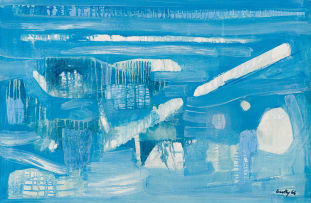 Larry Scully; Abstract Composition in Blue