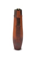 Andile Dyalvane; Tall vessel with text and cowrie shell decoration