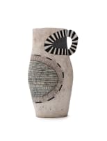 Louise Gelderblom; Vessel with single handle and stripe decoration