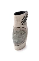 Louise Gelderblom; Vessel with single handle and stripe decoration