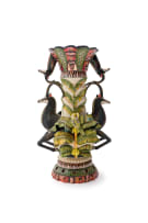 Sabelo Khoza and Senzo Ntshalintshali; Vase with sable and parrot decoration