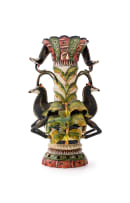 Sabelo Khoza and Senzo Ntshalintshali; Vase with sable and parrot decoration
