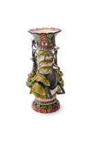 Sabelo Khoza and Senzo Ntshalintshali; Vase with sable and parrot decoration