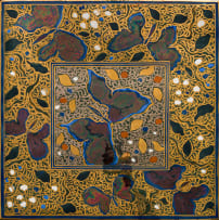 Esias Bosch; Tile decorated with butterfly and floral motif