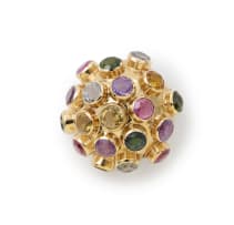 Sputnik gemstone brooch