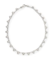 Diamond bar-link necklace