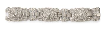 Diamond Art Deco bracelet, circa 1945
