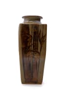 Tim Morris; Floor vase with bamboo and flower decoration