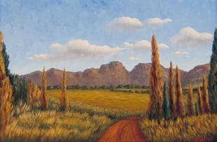 Simon Moroke Lekgetho; Landscape with Pathway