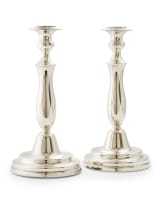 An Elizabeth II pair of silver candlesticks, makers mark MSC, South-African, 20th century