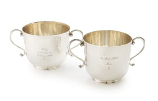 A pair of Elizabeth II two-handled silver porringers, London, Solomon Joel Phillips, 1994