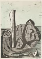 Cecil Skotnes; Untitled (Landscape with Figure)