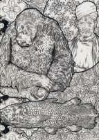 Peter Mammes; Figure with Fish and Orangutan
