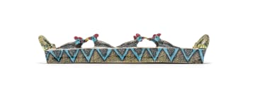 Ardmore Ceramic Studio; Tray with guinea fowl motif