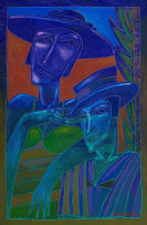 Jan Vermeiren; Two Figures Wearing Hats