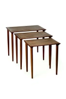 Nest of three teak tables, Denmark