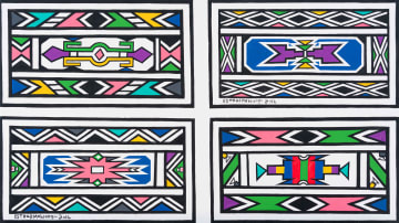 Esther Mahlangu; Untitled (Double Design)