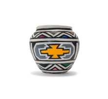 Esther Mahlangu; Untitled (Pot with Ndebele Patterns)
