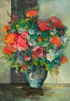 Jan Dingemans; Mixed Flowers in a Vase