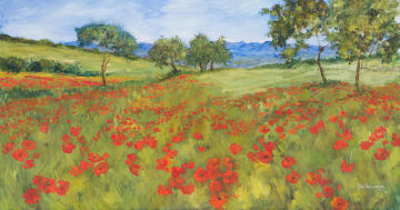 Ann Nosworthy; Landscape with Poppies