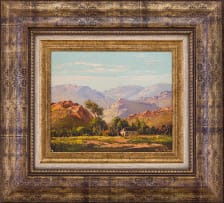 Tinus de Jongh; Mountain Landscape Cottage