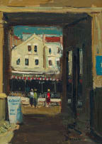 Adriaan Boshoff; Street Scene with Figures