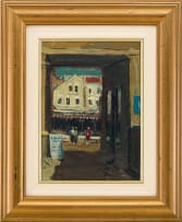 Adriaan Boshoff; Street Scene with Figures