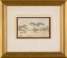 Erich Mayer; Landscape with Thorn Trees