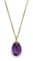 Amethyst pendant and chain