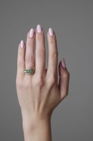 Emerald and diamond ring
