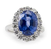 Sapphire cluster ring