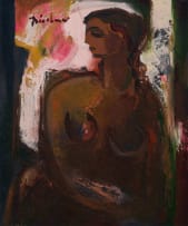 Carl Büchner; Seated Nude