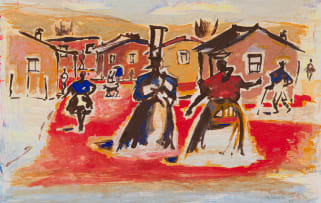 Gerard Sekoto; Township Scene with Women