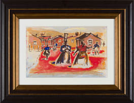 Gerard Sekoto; Township Scene with Women