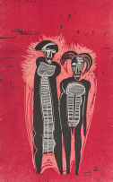 Cecil Skotnes; Nandi and Shaka, from The Assassination of Shaka portfolio