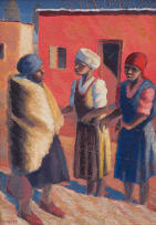 Gerard Sekoto; Three Women in Conversation