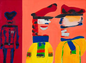 Robert Hodgins; Three Soldiers Smiling
