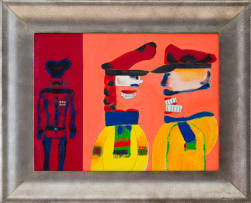 Robert Hodgins; Three Soldiers Smiling