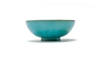 Linn Ware/Ceramic Studio; Large Turquoise Bowl