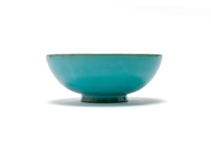 Linn Ware/Ceramic Studio; Large Turquoise Bowl
