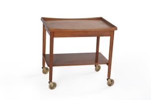 Two-tier teak trolley, Denmark