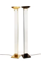 Mauro Martini; Pair of Mauro Martini torchiere floor lamps (attributed to Mauro Martini) for Veneta Lumi, Italy