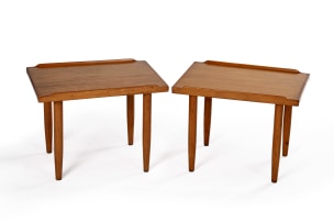 Pair of teak side tables, Scandinavia