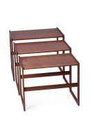 Nest of three teak tables, Denmark