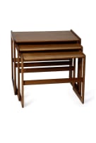 Nest of three teak tables, Denmark